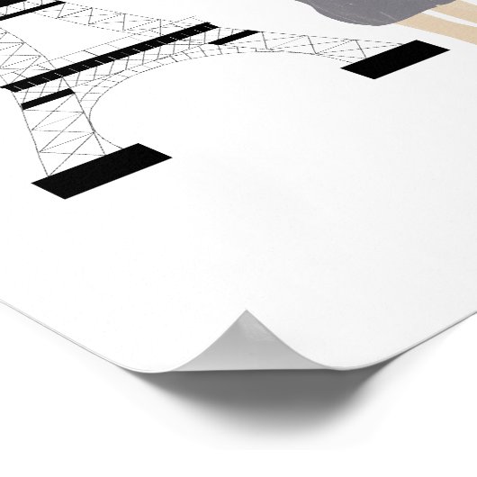 Frans Mode thema Modern Poster afdrukken (Hoek)