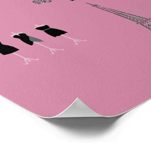 Frans Mode Theme Paris Poster (Hoek)