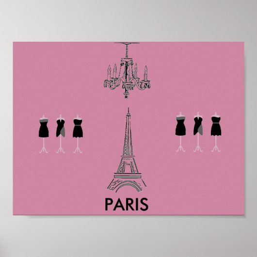 Frans Mode Theme Paris Poster (Voorkant)