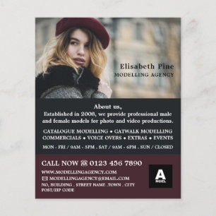 Frans model, modellenbureau, modelagent flyer