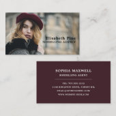 Frans model, modellenbureau, modelagent visitekaartje (Voorkant / Achterkant)