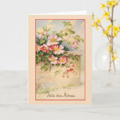  Frans Moederdag Wenskaart Kaart (Gele Bloem)