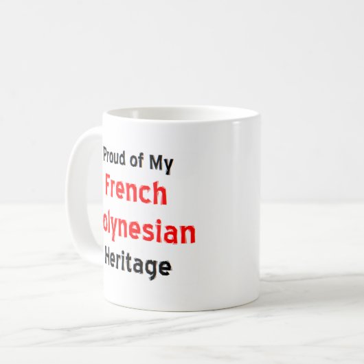 frans - mok voor koffie uit het polynesiaanse erfg (Voorkant links)