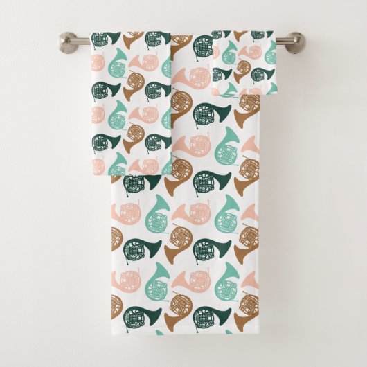 Frans Muziekinstrument voor Horn Player Bad Handdoek (Insitu)