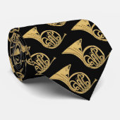 Frans muzikaal instrument voor hoorn Tekening op z Stropdas (Opgerold)