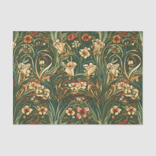 Frans, nieuw geïnspireerd gebied van wilde bloemen tissuepapier (Voorkant)