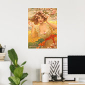  Frans Nieuw Nieuw Nieuw Besluit met Vrouw & Bloem Poster (Thuiskantoor)