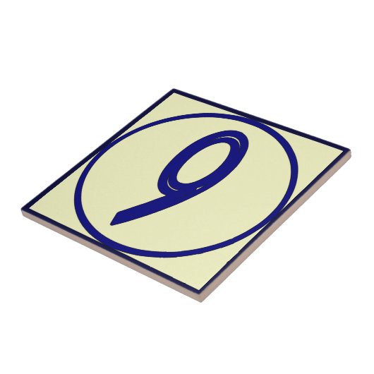 Frans nummer Tegel 6 of 9 Tegeltje (Zijkant)