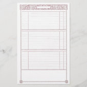  Frans Oak Leaf Red Junk Journal Pagina Flyer (Voorkant)