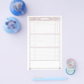  Frans Oak Leaf Red Junk Journal Pagina Flyer (Enkel)