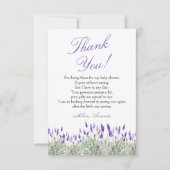 Frans Oh Bebe Lavender Gender Neutraal Baby shower Bedankkaart (Voorkant)