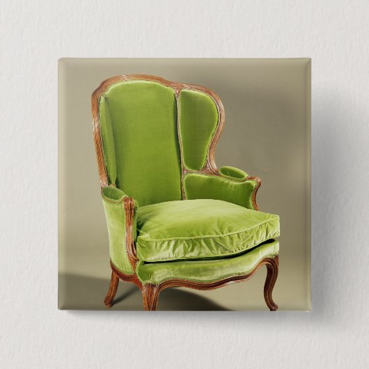 Frans onderzetje, c.1725 vierkante button 5,1 cm (Voorkant)