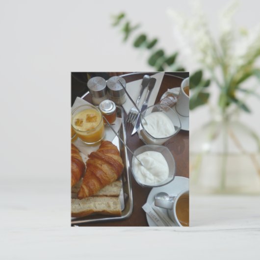 Frans ontbijt briefkaart (Staand voorkant)