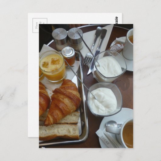 Frans ontbijt briefkaart (Voorkant / Achterkant)