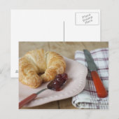 Frans ontbijt met croissant briefkaart (Voorkant / Achterkant)
