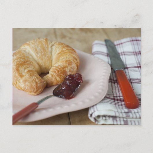 Frans ontbijt met croissant briefkaart (Voorkant)