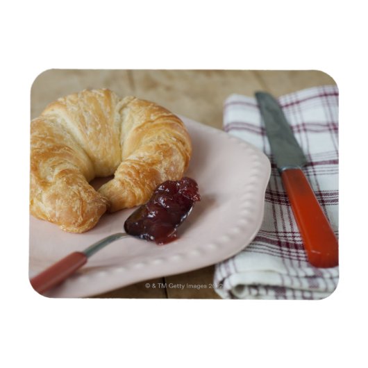 Frans ontbijt met croissant magneet (Horizontaal)