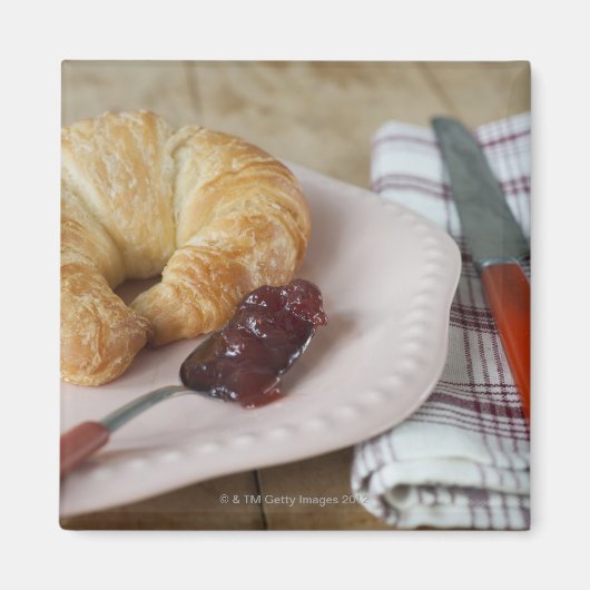 Frans ontbijt met croissant magneet (Voorkant)