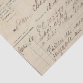 Frans ontvangstbewijs Tissuepapier (Detail)