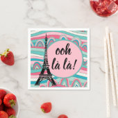 Frans Ooh la la!/ Monogram met Eiffeltoren Servet (Insitu)