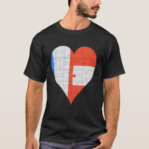 Frans - Oostenrijkse vlag Heart T-shirt