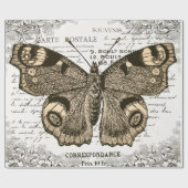 Frans  overslagpapier voor vlinders cadeaupapier (Vlak)