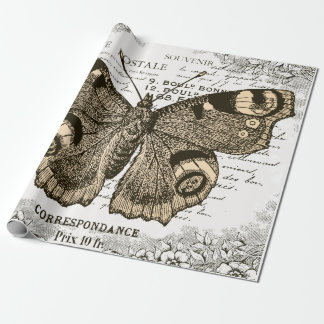 Frans overslagpapier voor vlinders cadeaupapier