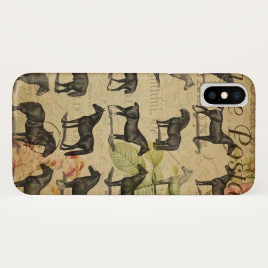  Frans paard Case-Mate iPhone Case (Achterkant (horizontaal))