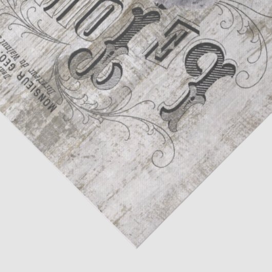 Frans Paars Floral Bunny Tissuepapier (Detail)