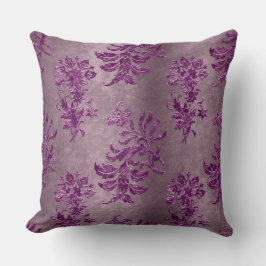 Frans  Paars Floral Damask Pattern Kussen