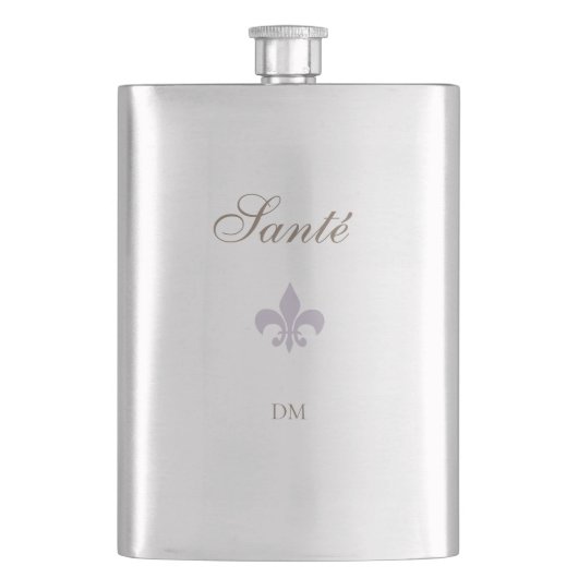 Frans Paarse Fleur de Lis Santé Trouwgunst Flacon (Voorkant)