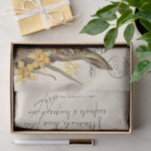  Frans paaskonijn Daffodil Briefkaart Tissuepapier (Geschenk)