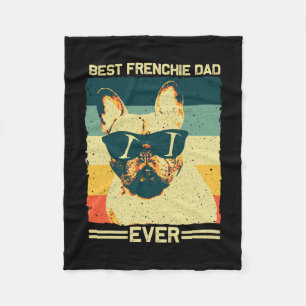 Frans papa design Mannen vader Franse bulldog lief Fleece Deken