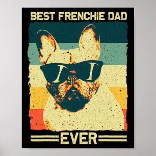 Frans papa design Mannen vader Franse bulldog lief Poster