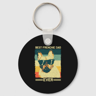 Frans papa design Mannen vader Franse bulldog lief Sleutelhanger
