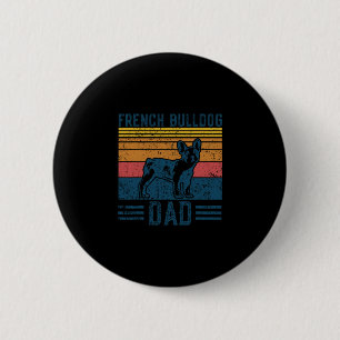Frans papa - Franse bulldog papa Ronde Button 5,7 Cm