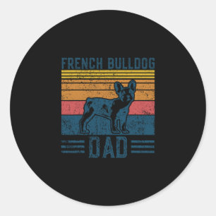 Frans papa - Franse bulldog papa Ronde Sticker