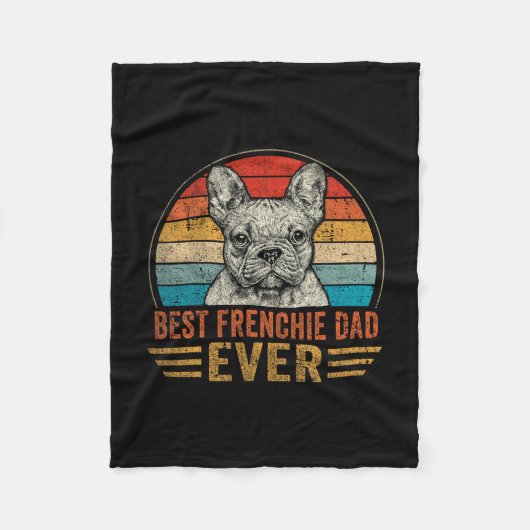 Frans papa ooit Frans bulldog lover vader's dag Fleece Deken (Voorkant)