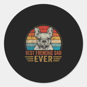 Frans papa ooit Frans bulldog lover vader's dag Ronde Sticker