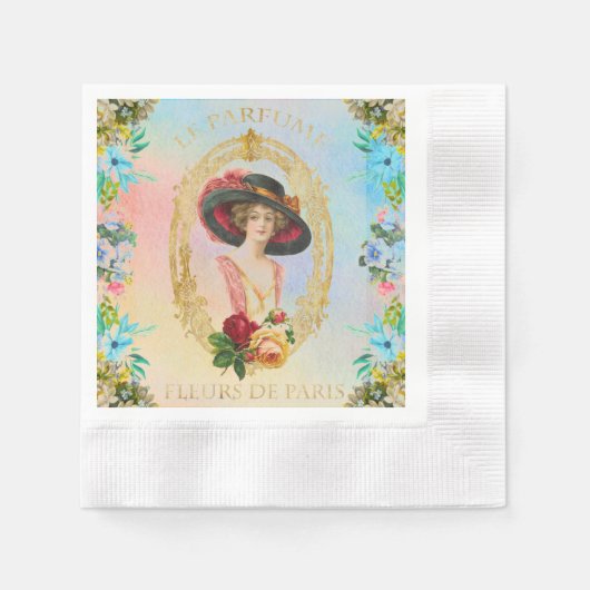  Frans papier Napkin Servet (Voorkant)