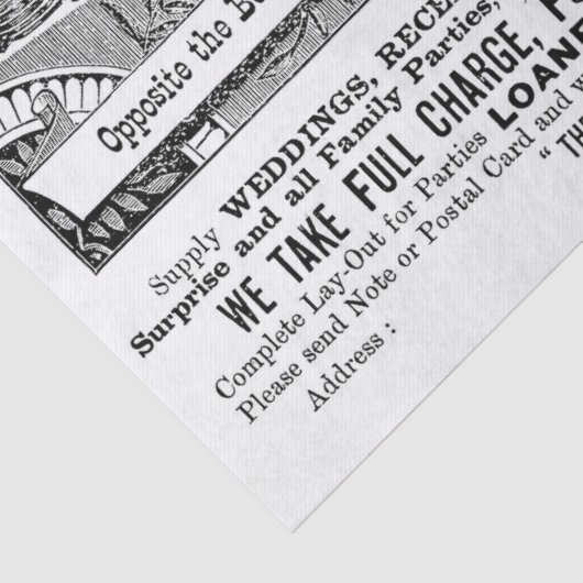 Frans papier voor weefsel of ontkoppeling (Detail)