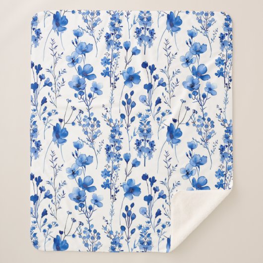 Frans papier Wildflowers Patterns-98186 Sherpa Deken (Voorkant)