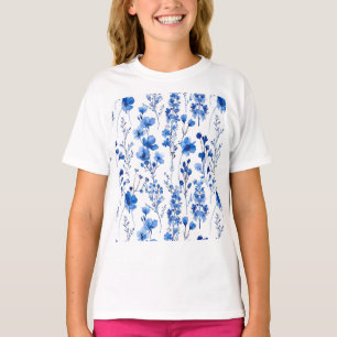 Frans Papieren Wilde Bloemen Patroon Design-98186 T-shirt