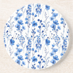 Frans Papieren Wilde Bloemen Patroon Ontwerp-98186 Zandsteen Onderzetter
