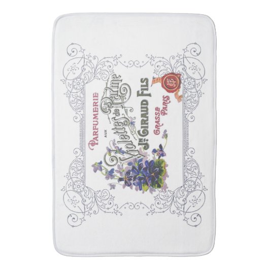  Frans Parfum Ad met Violets Badmat (Voorkant Verticaal)