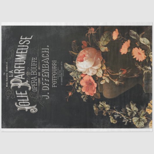  Frans parfum en ontkoppeling van Rozen Tissuepapier (Voorkant)