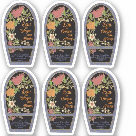  Frans parfumeetiket - aanpasbaar Sticker (Voorkant)