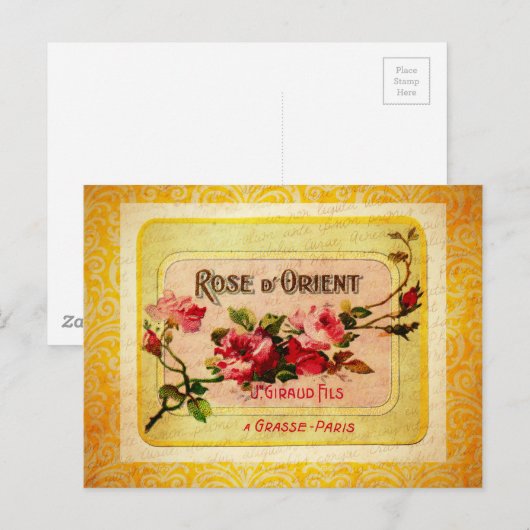  Frans parfumlabel Briefkaart (Voorkant / Achterkant)