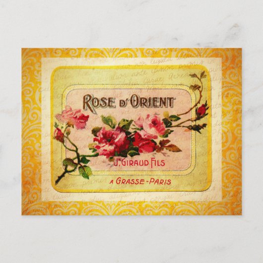  Frans parfumlabel Briefkaart (Voorkant)