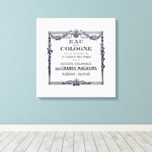  Frans parfumlabel Canvas Afdruk (Insitu (Houten vloer))